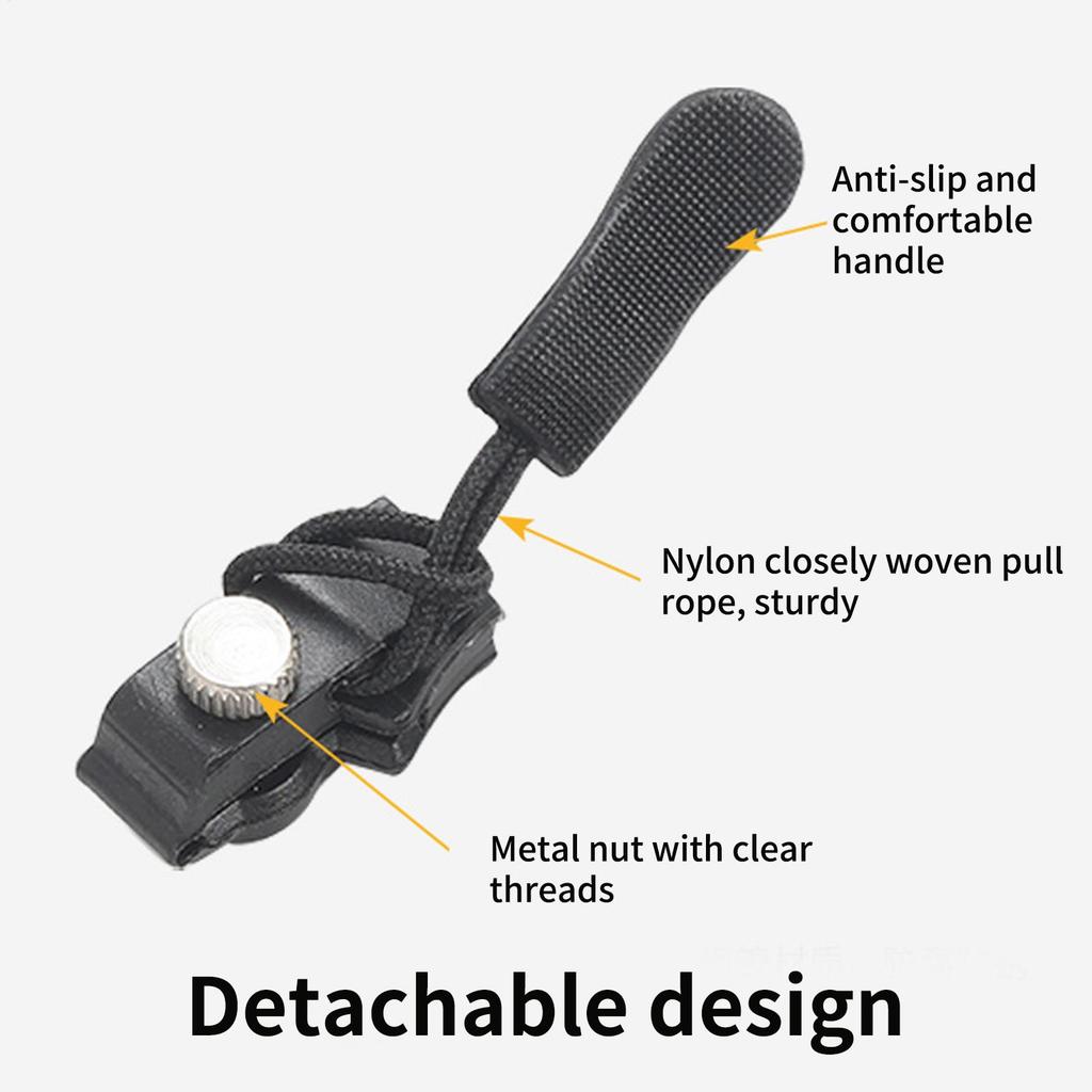 3pcs Zipper Replacement Kit Detachable Universal Puller No Sewing Required Replacement Zipper Fix Kit for Coat Clothing Jeans