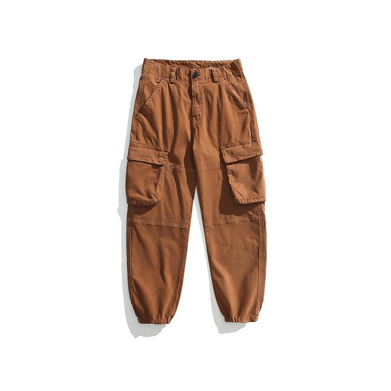 

Мужской комбинезон мужской высококлассный хулиганский красивый леггинсы повседневные свободные модные брюки прямые мужские брюки брюки мужская одежда 38 кофейный