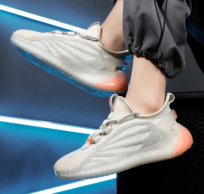 

Размер 39-44 Весна и Лето Летающая Вязка Кроссовки Папины Кроссовки Мужская Обувь Повседневная Спортивная Сетка Дышащая 44