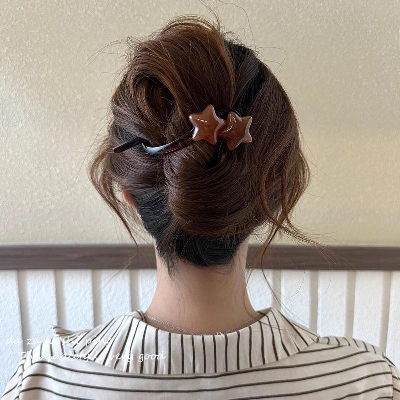 Vintage Star Twist Hair Clip For Women Girl Sweet Hair Ornament Long Thick Hair Holder Hairpin Barrette Hair Accessories