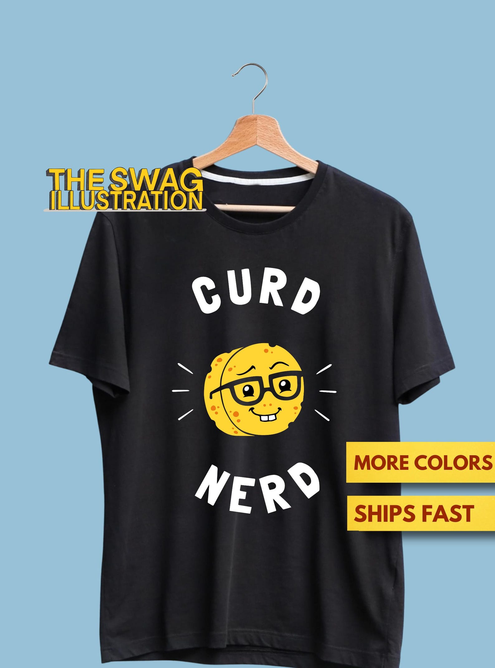 Curd Nerd Cheese Shirt, Cheese Lovers GifT shirt, Curd Nerd Pun Shirt, Ultra Soft Premium Tee L