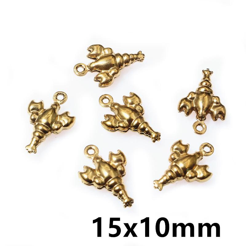 20pcs Shell Starfish Lobster Charms Pendant Stainless Steel Crafts DIY Jewelry Making Accessories for Necklace Bracelet Earrings