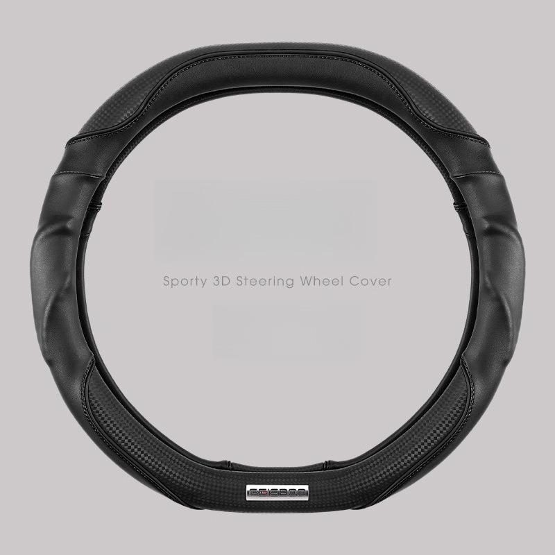 BFA1 Nappa Leather Car Steering Wheel Cover Universal Anti Slip Steering Wheel Covers Car Accessories Carbon Fibre Steering Covers