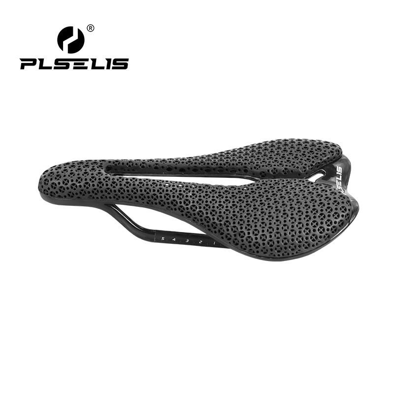 PLSELIS 3D Printed Nylon Hollow Ventilated High Short Nose Bike Saddle Road Mountain Bicycles