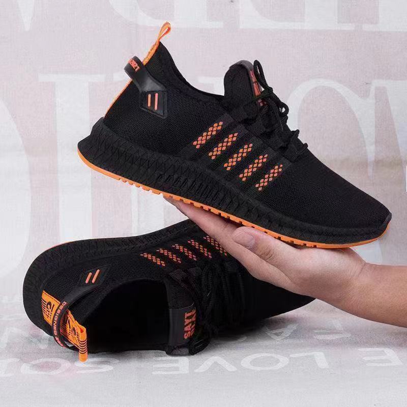 Men's shoes 2025 summer new trend versatile men's shoes casual breathable sports shoes anti odor track men's shoes