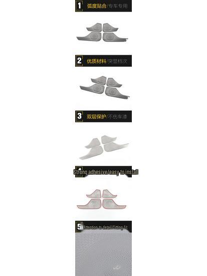 Octavia PRO Four-Door Speaker Cover Trim for Car Audio Panel Modification