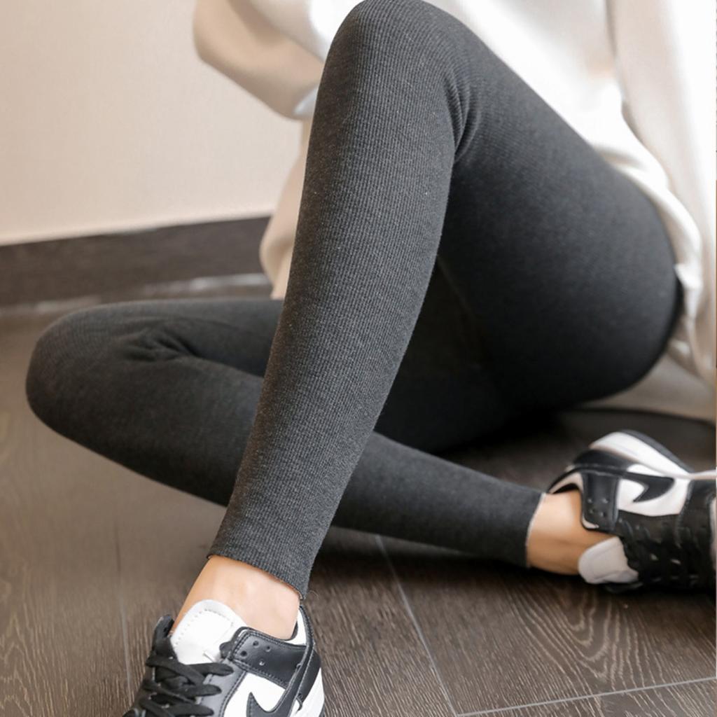 Pluszowe, Kieszonkowe, Legginsy, Damskie, Odzież wierzchnia, Spodnie z wysokim stanem, Jesienne spodnie, Grube, Ciepłe spodnie bawełniane