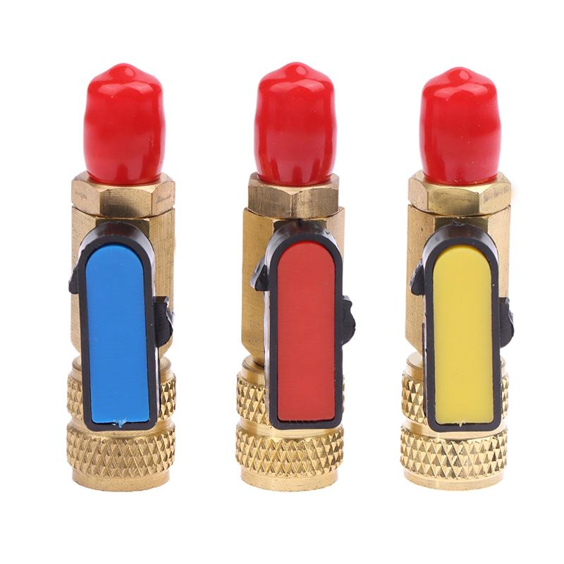 Klimatizační chladivo kulový ventil 1/4" Sae přímý uzavírací ventil pro R134A R410A R22 R12 plnicí hadice Ac chladivo