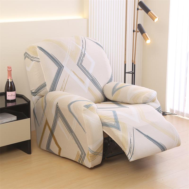 4 Pieces/Set Recliner Sofa Cover Stretch Solid Color Lazy Armchair Slipcovers Couch Covers For Living Room Decor