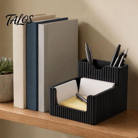 Stabiler Stiftehalter 3D-gedruckter Halter, 2-in-1 Ständer & Klebrige Desktop-Dekoration Notizblöcke Multifunktionaler Organizer für Zuhause Büro Arbeitszimmer Stabil
