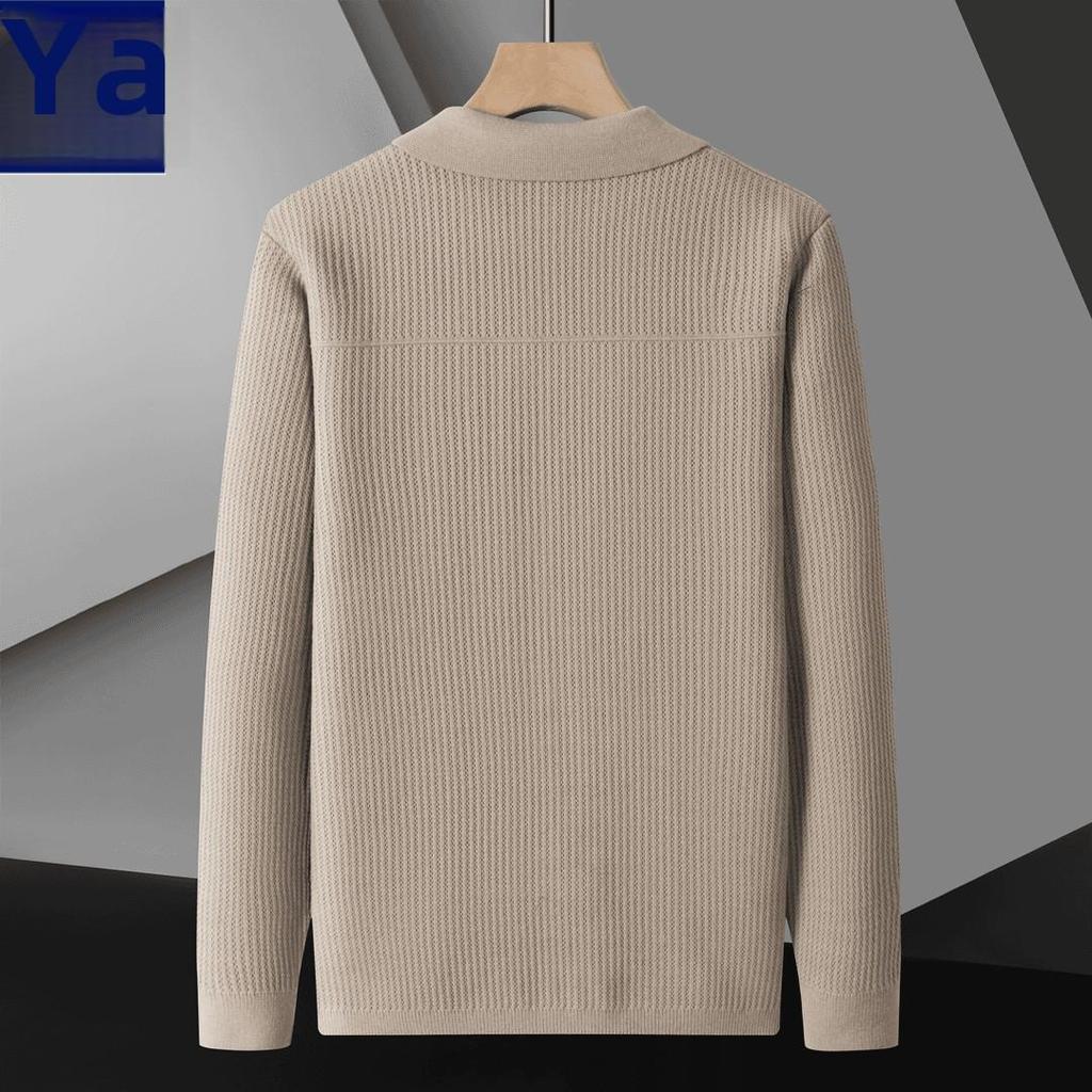 Woodpecker Men's Autumn Knitted Cardigan: Business Casual, Fashionable & Versatile for Middle-Aged Men