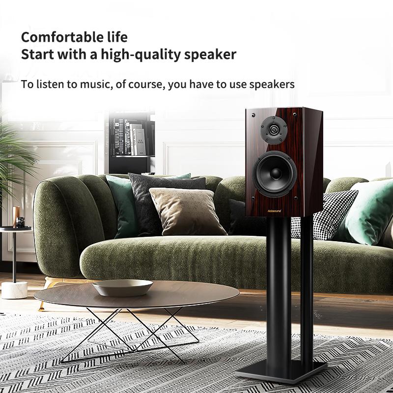 6.5 Inch Two-Way Desktop Speaker HiFi High Power Audio Speaker Passive Bookshelf Surround Home Theater Speaker Monitor Sound Box