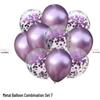Metallic Sequin Balloon Set for Birthdays, Valentine's Day, and Weddings