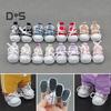 1 Pair Doll Shoes Mini Lace-Up Canvas Sneakers for 17cm Dolls Fingerboard Mini Finger Shoes Toy Accessory Realistic Design Creative Gift