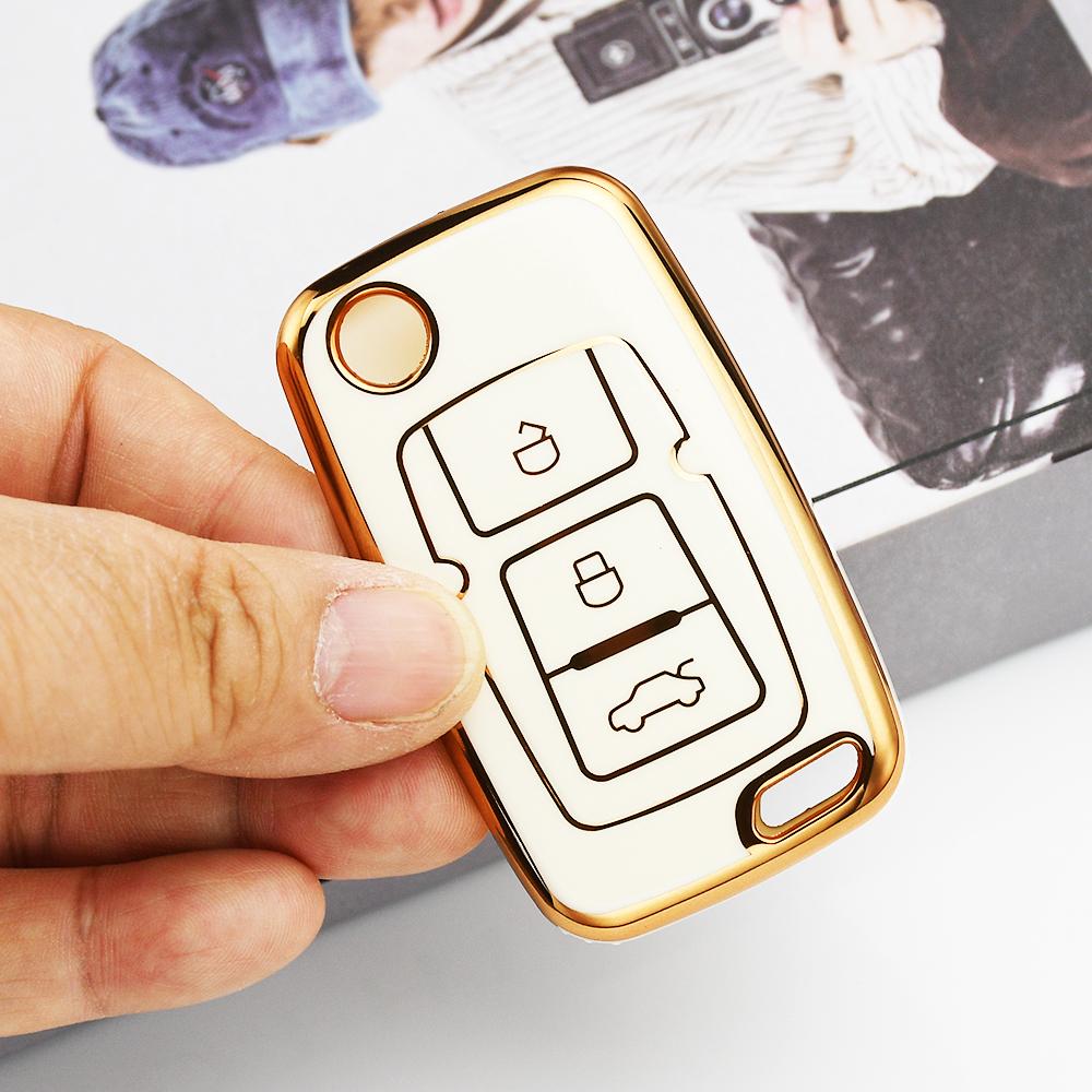 TPU Remote Keyless Shell for Geely Emgrand EC715 EC718-RV GC5 GC6 EC8 SL EU 7 EC7 EC715 EC718 EC7-RV Car Folding Key Case Cover