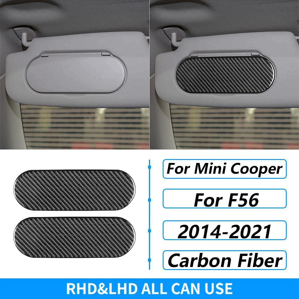 For Mini Cooper F56 2014-2021 Carbon Fiber Central Console Wheel Speedometer Air Outlet Panel Trim Set Car Accessories Sticker