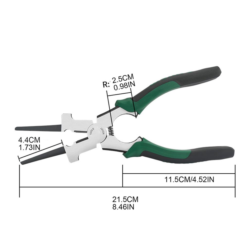 8 Inch Multifunction Mig Welding Pliers for Metal Fabricators Anti-Slip Handle Wire Cutting Drawing Out Welding