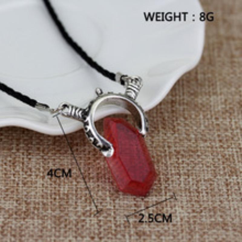 Pendant Necklace Devil Hunter Dante Perfect Amulet Red Crystal Necklaces for Women Men Choker Jewelry