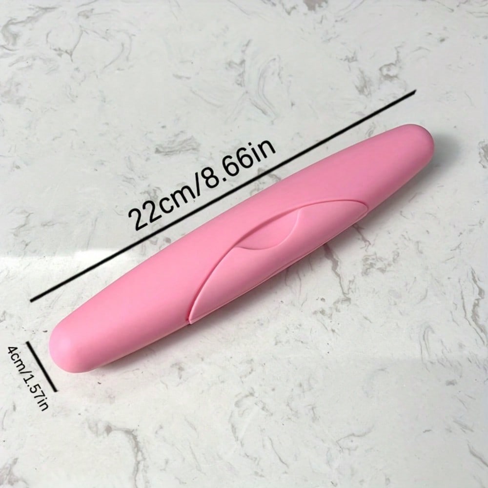 A Single Portable Toothbrush Case That Is Dust-Proof, Made Of Plastic, Designed For Daily And Travel Use, Suitable For Bathroom Storage