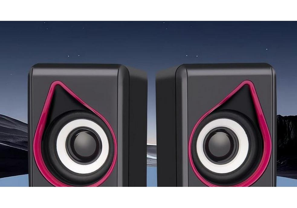 Compact Wired Desktop Speakers with Mini Subwoofer for Laptop and Musical Instruments