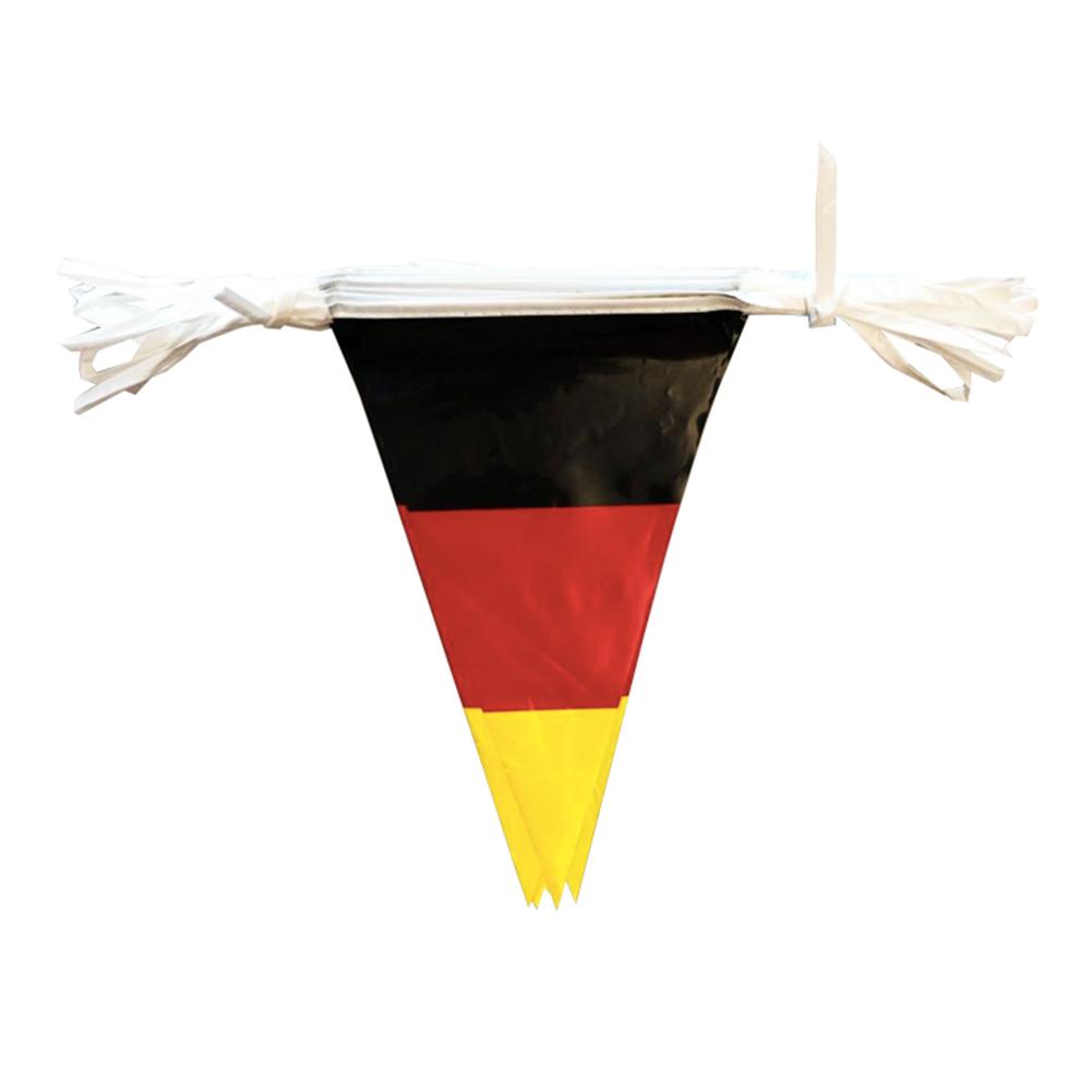 10m Germany Bunting Flags Fade-Resistant Germany String Banner German Triangle Banner for Festival Party Holiday