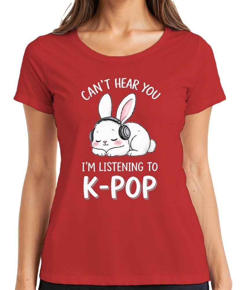 Im Listening To KPop Bunny Headphones Kawaii Korea Fan Gift Unisexs TShirt