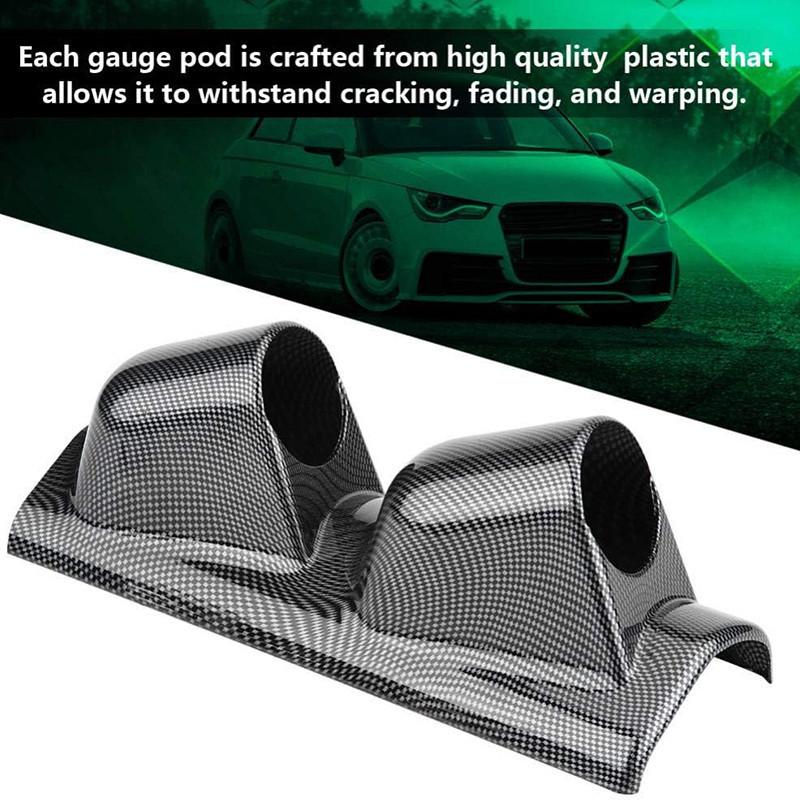 Μαύρο / ανθρακονήματα ABS Car A-Pillar Pod Gauge Holder Universal Fit Most Vehicle - Μόνο για Αριστεροτίμονα αυτοκίνητα