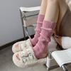 Spring and Autumn Socks Cover Women's Knitted Leg Cover Gray Medium Tube Stacking Socks Japanese JK Thermal Leg Cover Manufacturers Wholesale