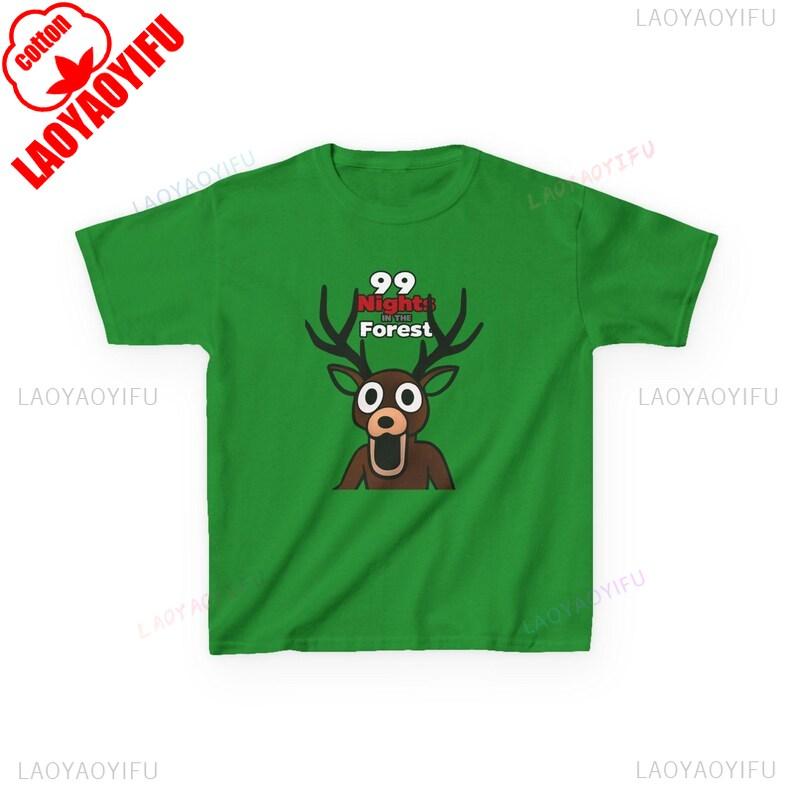 Deer Inspired 99 Nights in The Forest Animals Game Funny Game Kids Team Forest Horror Spirit Tee Youth TShirt Gift Birthday Tee