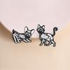 Mexico's Day of the Dead Animal Enamel Pins Gothic Skeleton Cat Chihuahua Halloween Brooches Lapel Badge Friends Jewelry Gifts