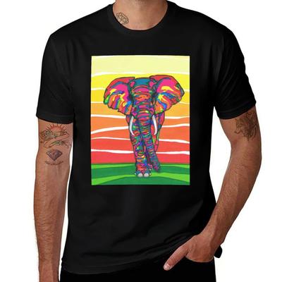 African Elephant TShirt Lightweight Casual Summer TShirt