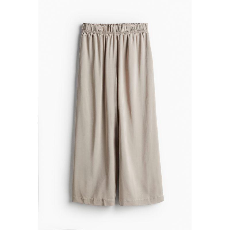 

HM Women s Clothes Casual Pants Autumn Thin High Waist Idle Style Relaxed Woven Draping Effect Loose Pants 0971104