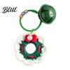 Crochet Christmas Keychain Knitted Bag Tree Hat Bell Handmade Yarn with Glove Wreath Charm Key