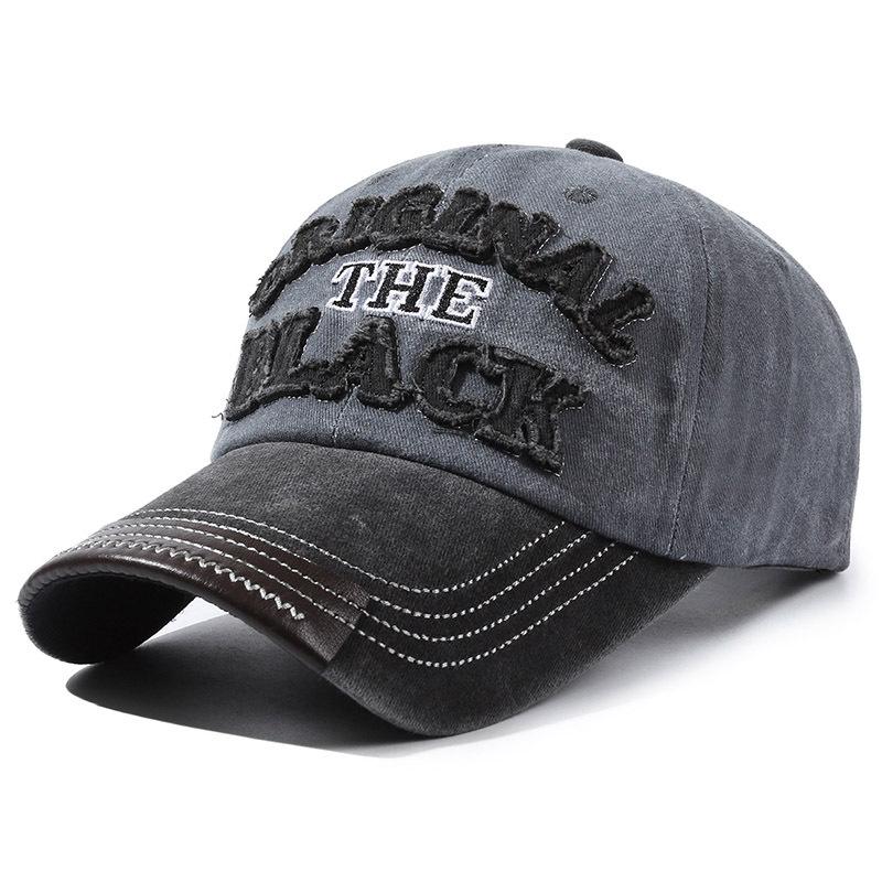 Unisex Baseball Cap - Trendy Korean-Style Duckbill Cap with Hip-Hop Letter Embroidery for Sun Protection, Perfect for Spring and Autumn.