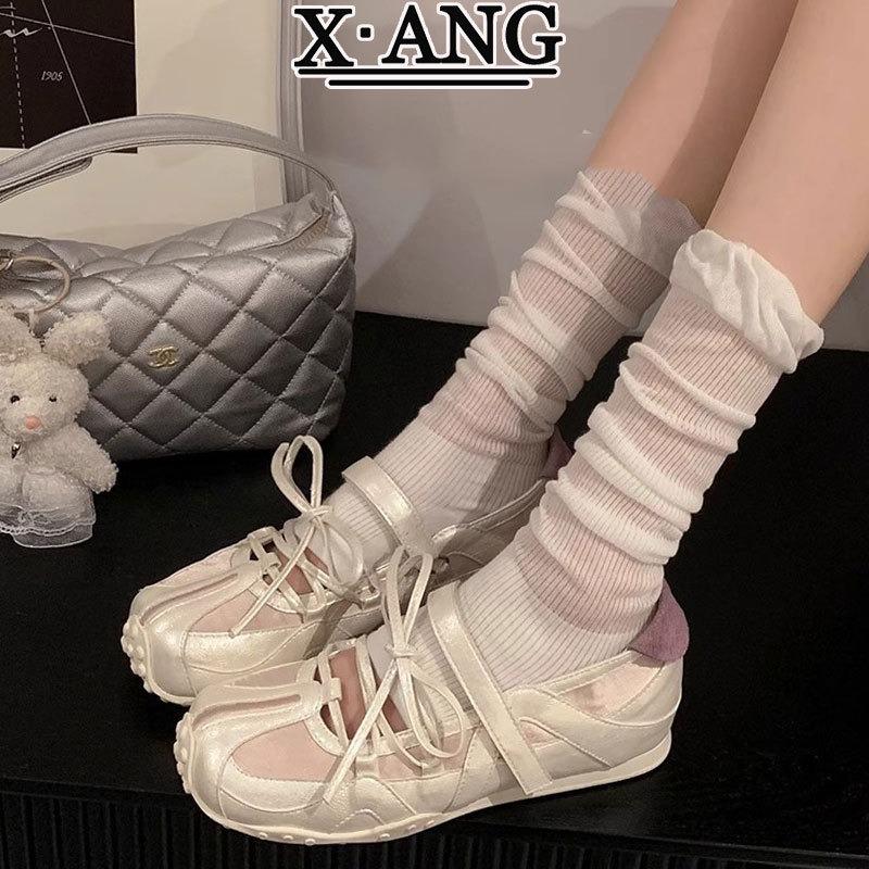 Cm Inner Height Increase Women's Shoes Punk Ballet Shoes Mary Jane Shoes Sandals Summer Breathable Shallow Mouth Soft Sole Single Shoes