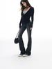 Bamboo Gradient Low-Waist Micro-Flare Jeans – Women's Slim Fit Elastic Bell Bottoms for Autumn/Winter.