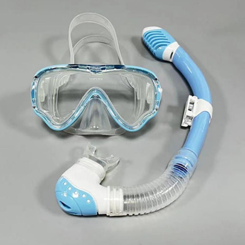 Scuba Diving Mask Snorkel Set Tempered Glass Professional Panoramic Snorkeling Gear Swimming Training Snorkel Kit Adults Youth