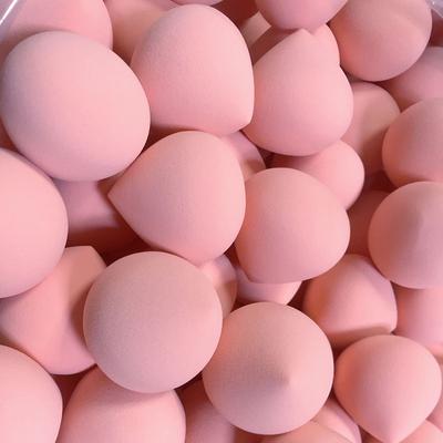 10pz Spugnetta Applicatore Blender Trucco Morbida Altamente Elastica Forma Pesca Spugnette Cosmetiche Uso Doppio Umido Secco Per Cipria Correttore