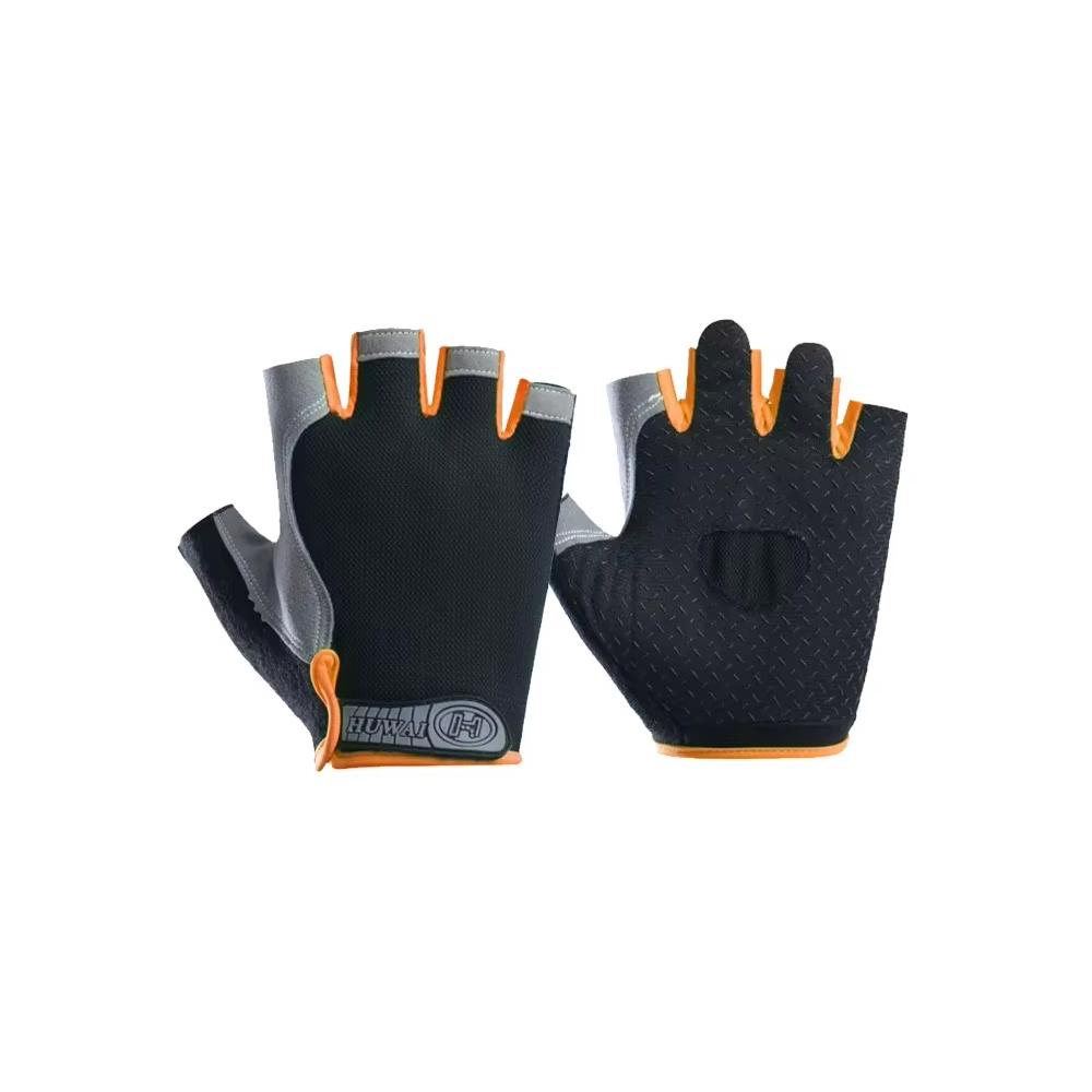 Gym Gloves Woman Men Weight Lifting Crossfit Bodybuilding Dumbbells Glove Anti Slip Fingerless Gloves for Exercise Powerlifting