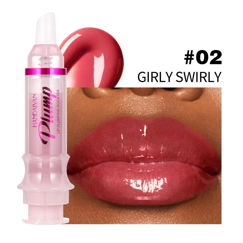 HANDAIYAN Lip Plumping Booster High Shine Lip Plumper Lip Oil Needle Tube Lip Gloss Lip Balm Extreme Volume Lip Tint Makeups