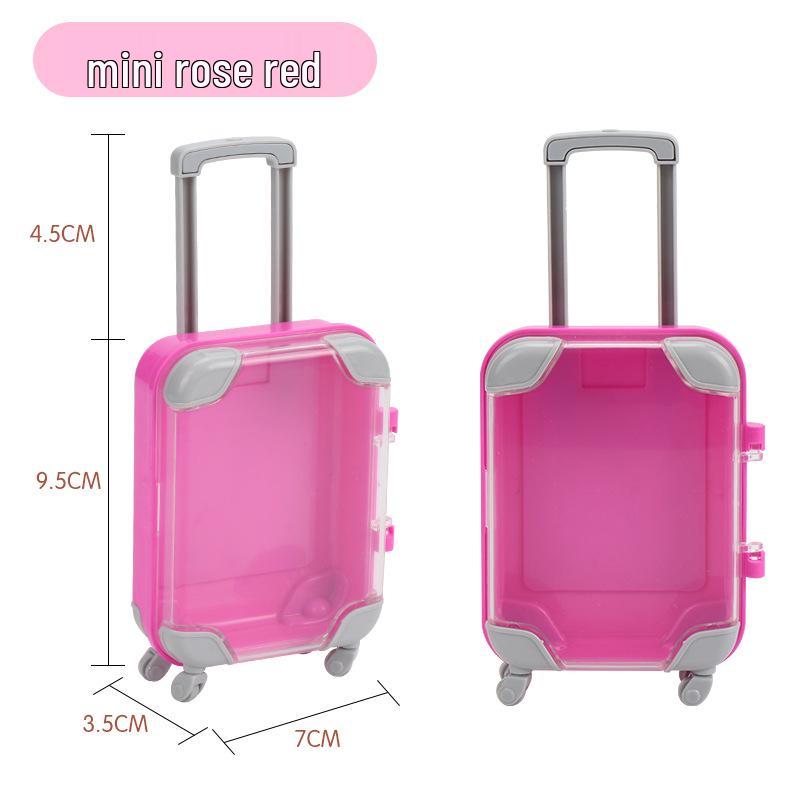 Мини-чемоданчик прозрачный для хранения косметики и ресниц - Игрушечный чемоданчик для ролевых игр