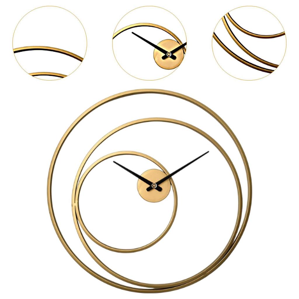 24inch Industrial Wall Clock Round Hanging Clock Silent Home Decor Non Ticking Metal Art Clock for Hotel Housewarming Holiday