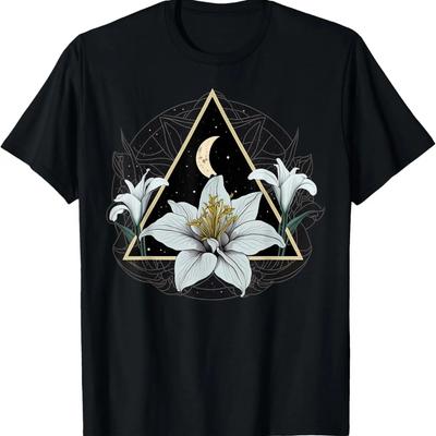 Vintage Moon Lily Flower On Lunar Lily T-Shirt