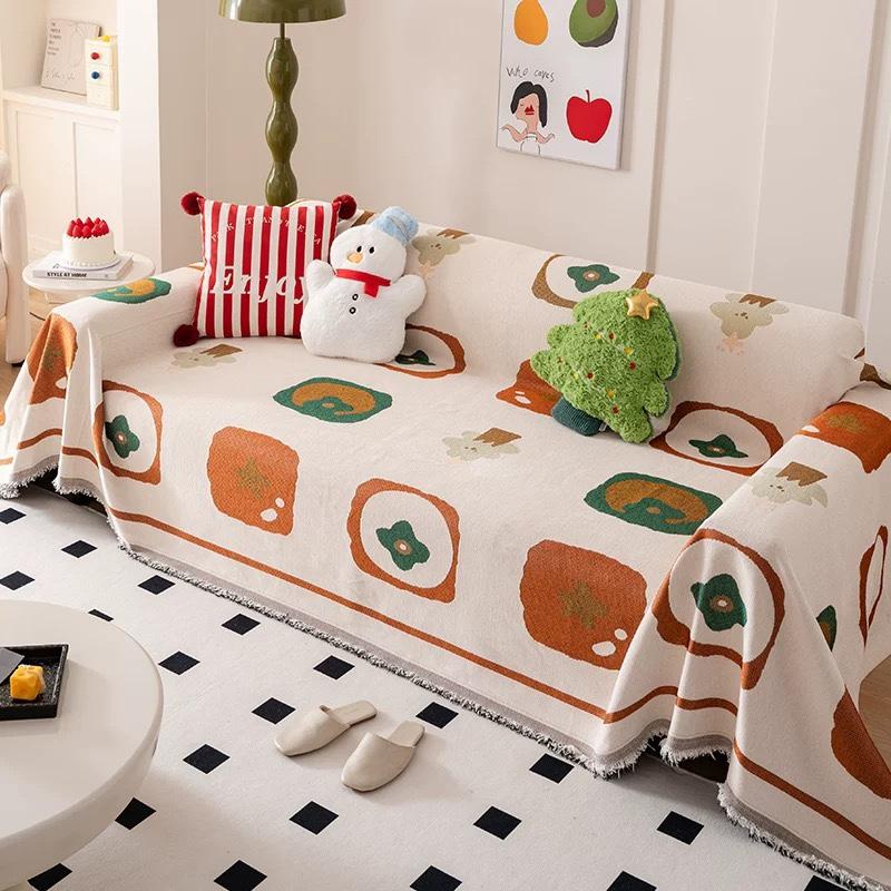 

Рождественское полотенце для дивана из синели для гостиной, универсальное жаккардовое полотенце для рождественского фестиваля, украшение для дома, чехол для дивана 130x180cm