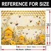 2D Bee Honeycomb Backdrop Yellow Floral Bumblebee Photography Background