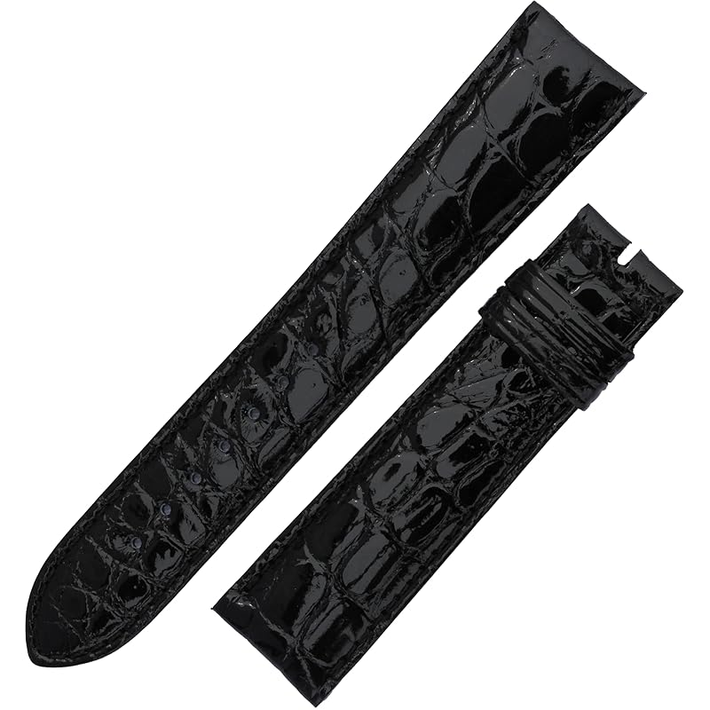 

[ROCOTTE Crocoberry] watch belt watch band crocodile leather exchange made in Japan genuine leather black dark brown
