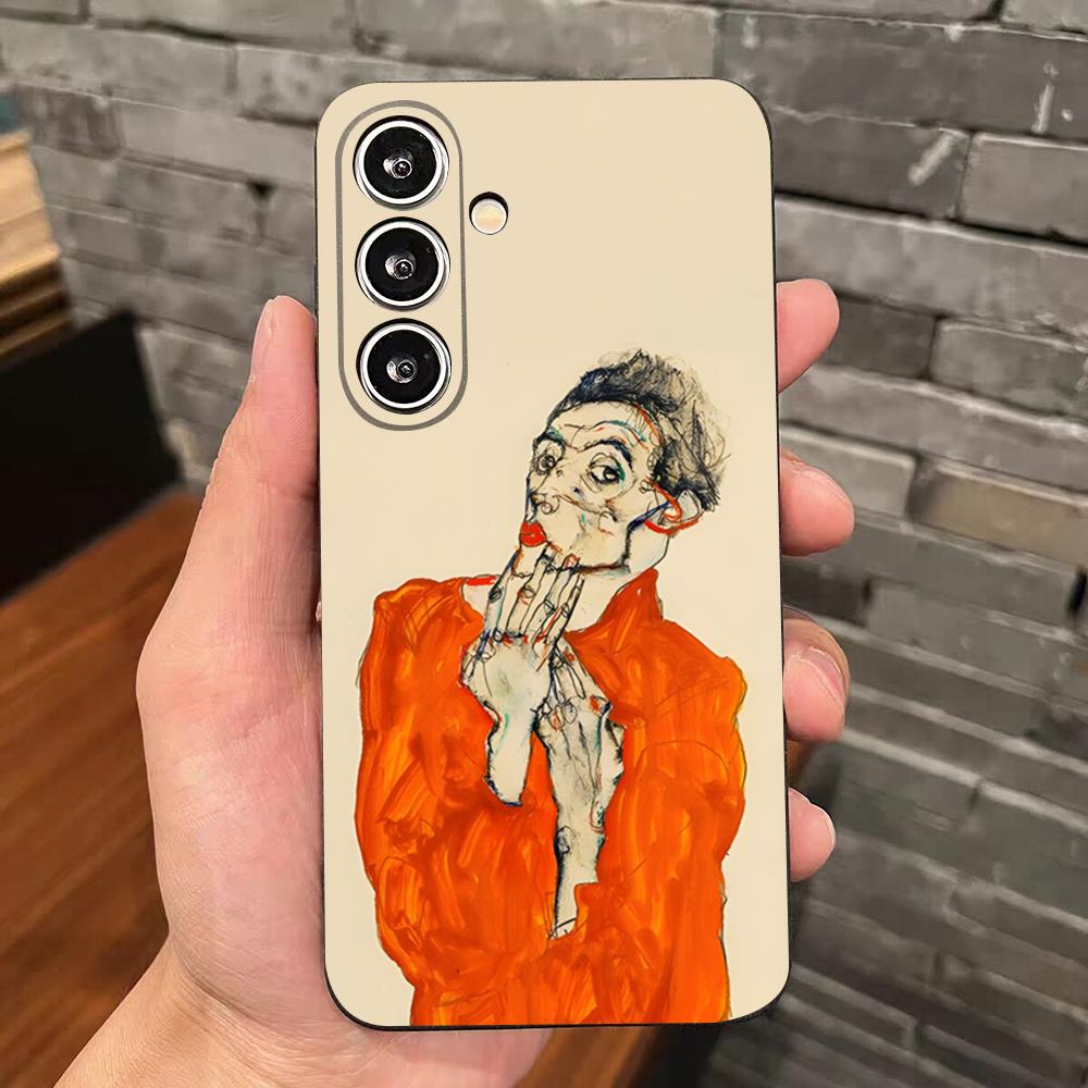 E-Egon Schiele Art Phone Case For Samsung S26 S25 Edge S24 S23 S22 S21 S20 Ultra Plus Fe Galaxy Silicon Cover