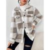 Giacca Invernale in Pile Peluche da Donna, Cappotto ad Alta Elasticità, Lavabile in Lavatrice, Collezione Eleganza Ispirata al Medio Oriente per Autunno e Inverno