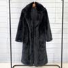 Autumn and winter women's long toka imitation fur suit collar coat coat, artificial fur imitation fur coat