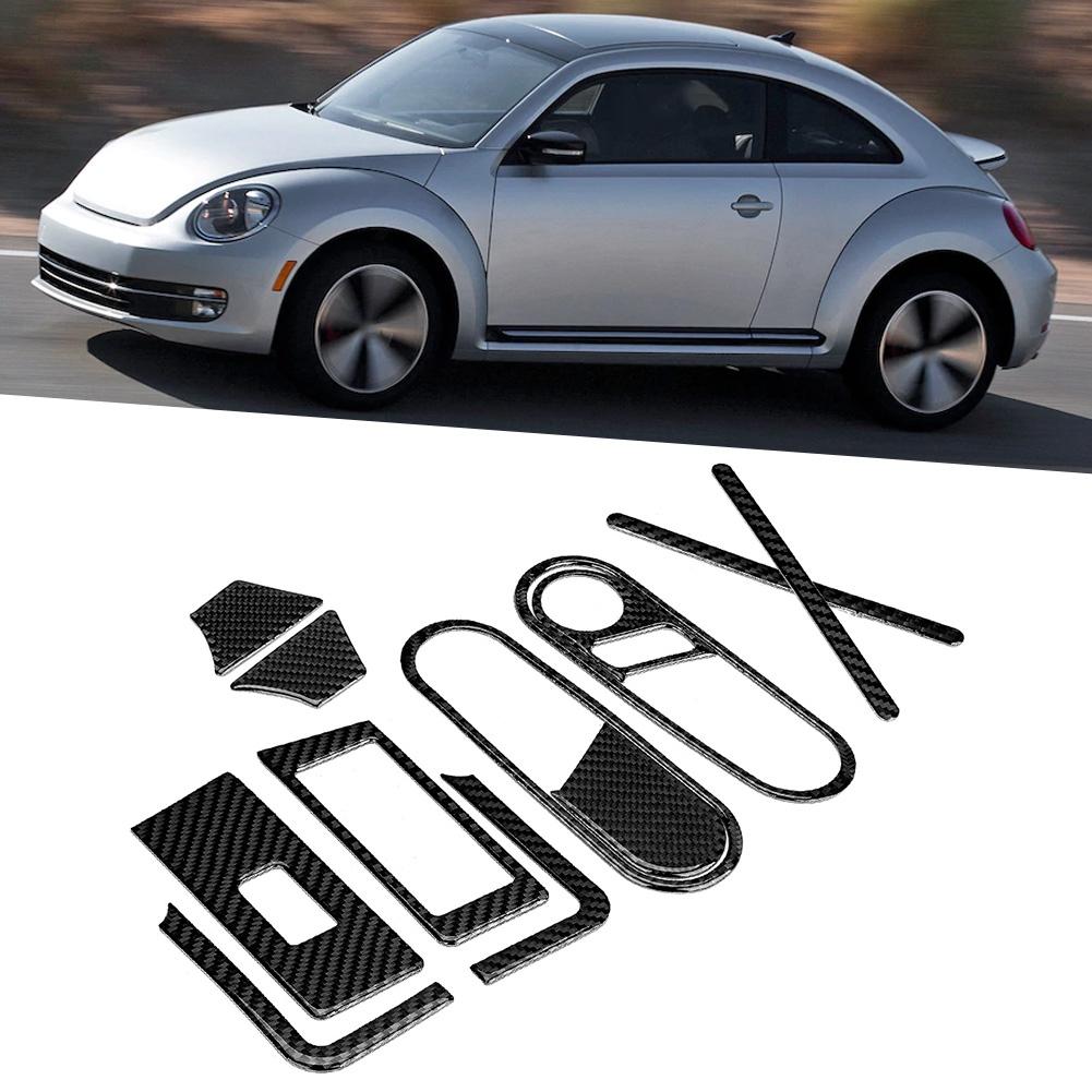 12pcs Car Door Inner Handle Carbon Glass Lift Cover Trim Fit for 12-19